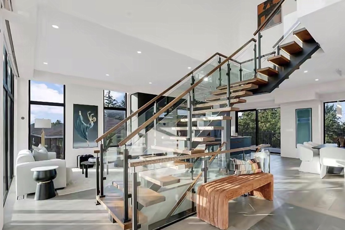 Legal basement apartment — open-plan kitchen and living area, separate entrance